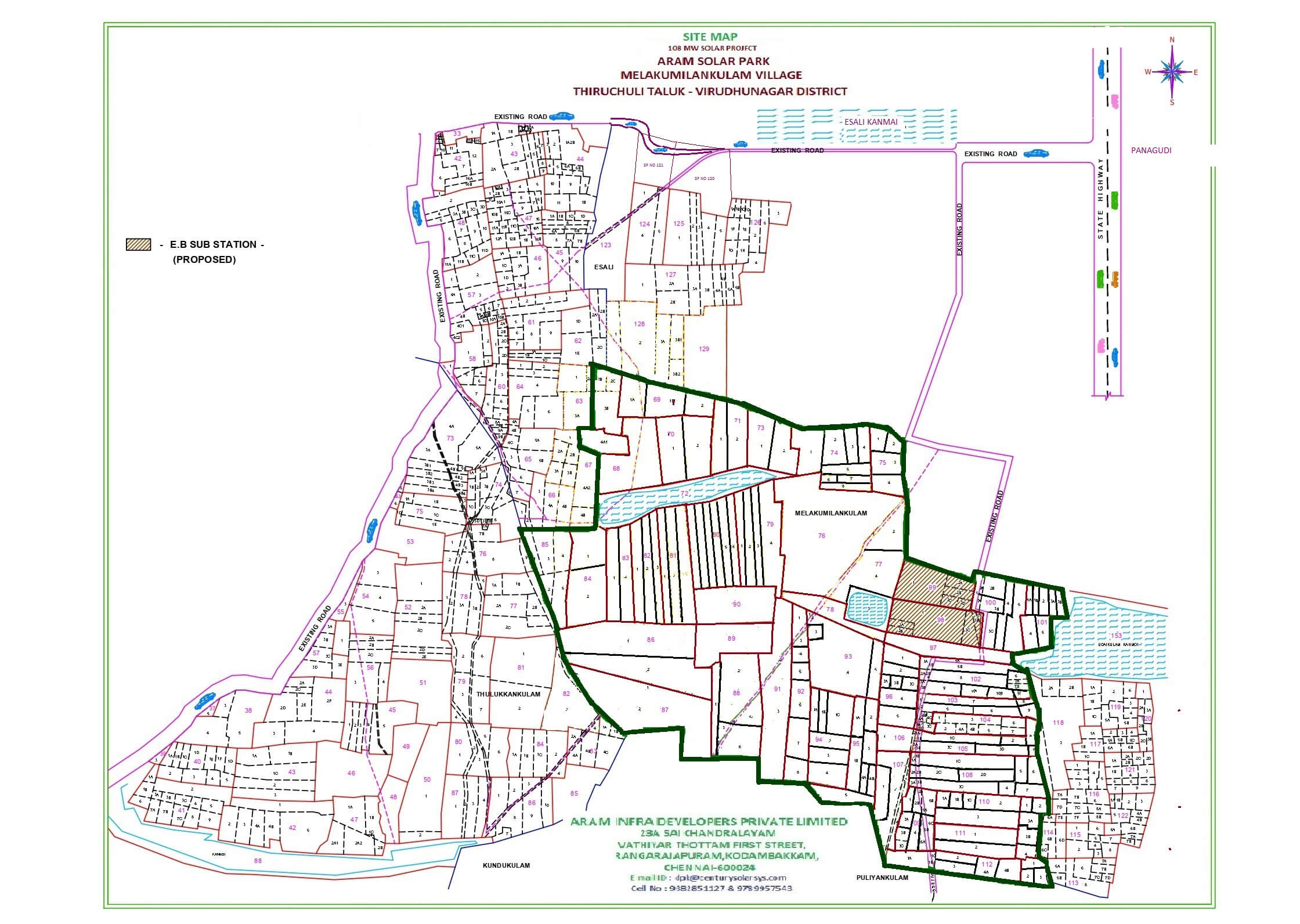 ASP 108 MW MASTER MAP TOTAL AREA 407 ACERS